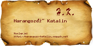 Harangozó Katalin névjegykártya